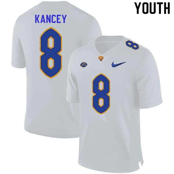 Youth #8 Calijah Kancey Pitt Panthers College Football Jerseys Sale-White